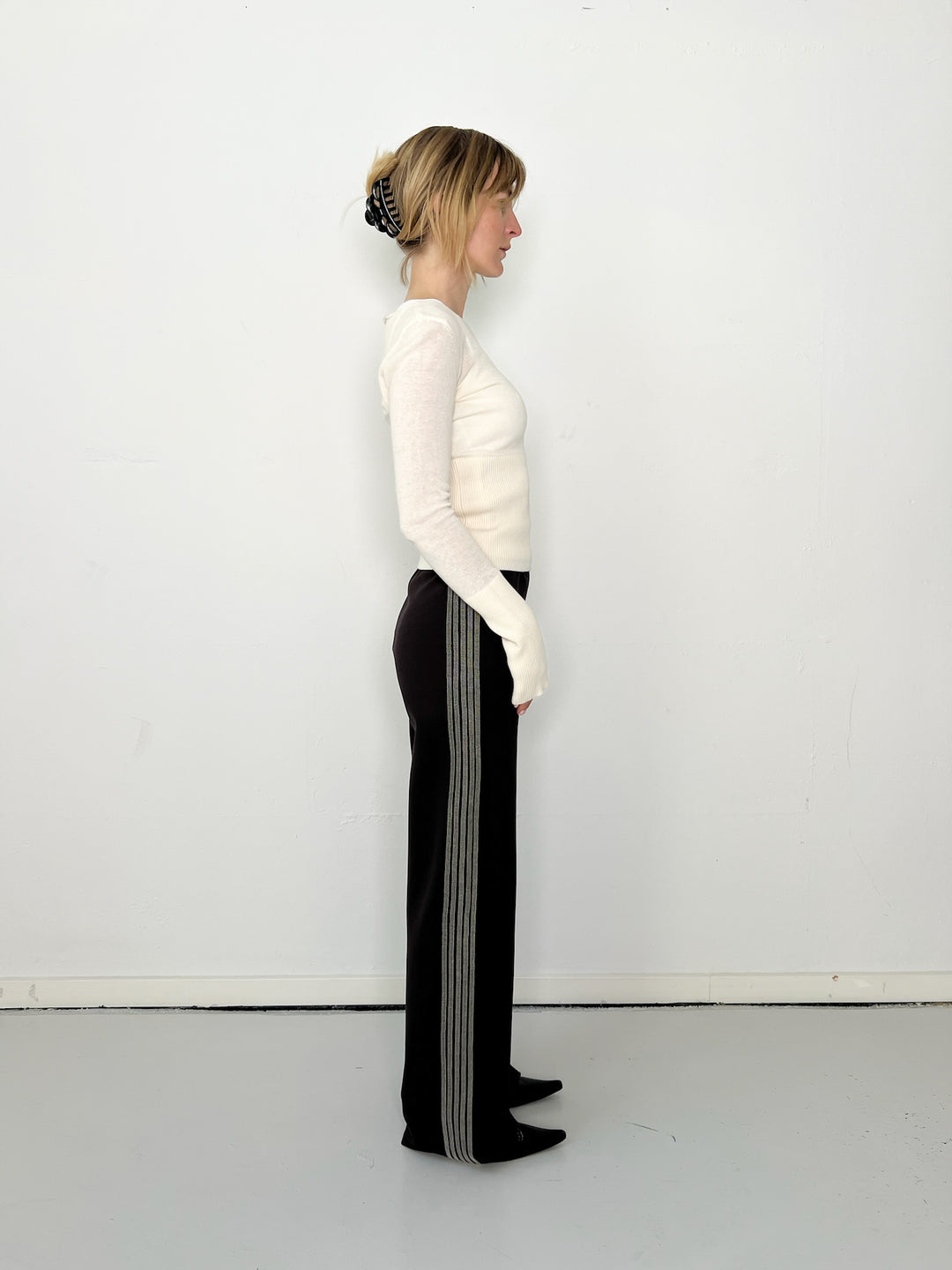 ZIGGI TRACK PANTS BROWN/OFF WHITE