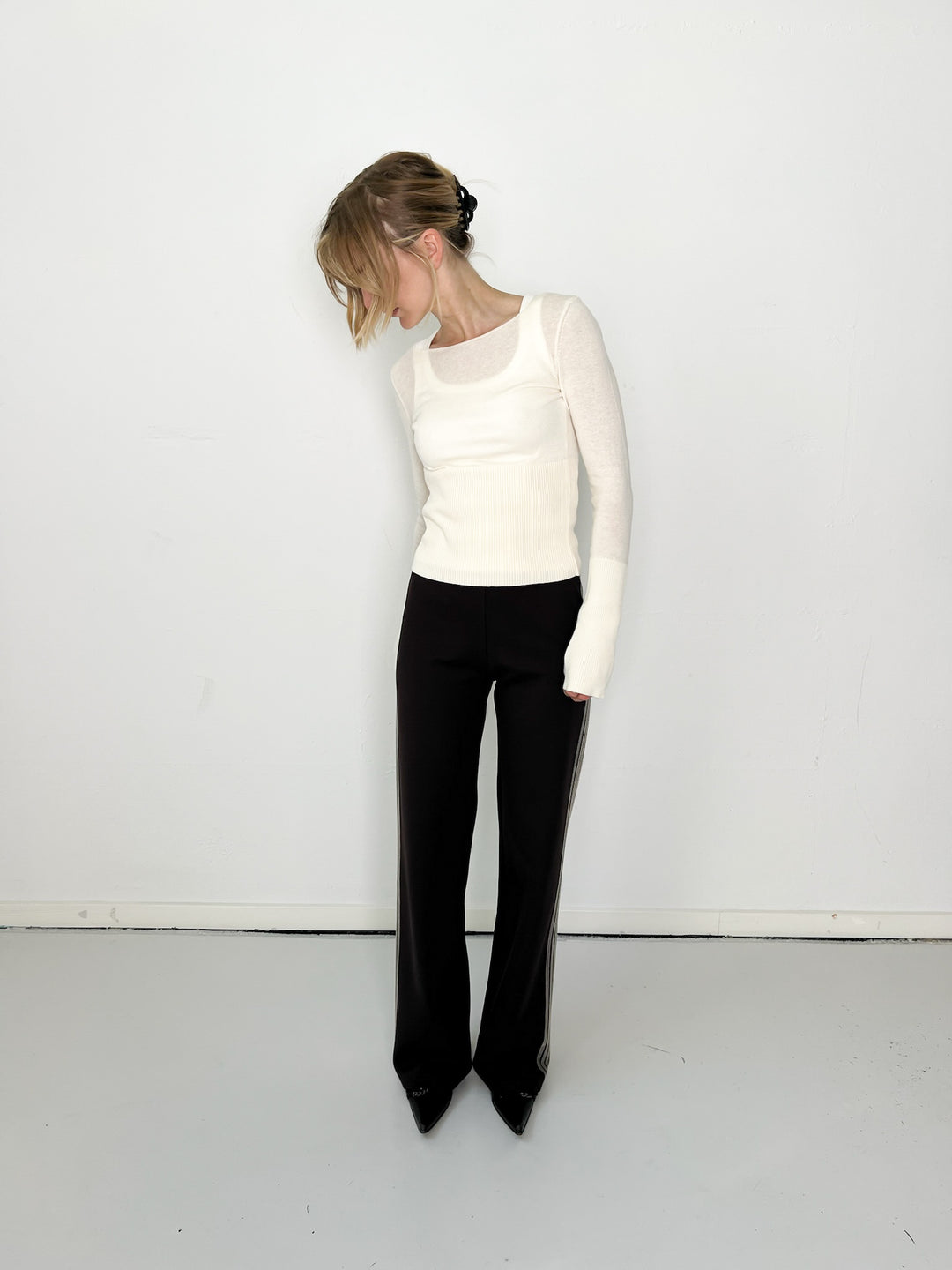 ZIGGI TRACK PANTS BROWN/OFF WHITE