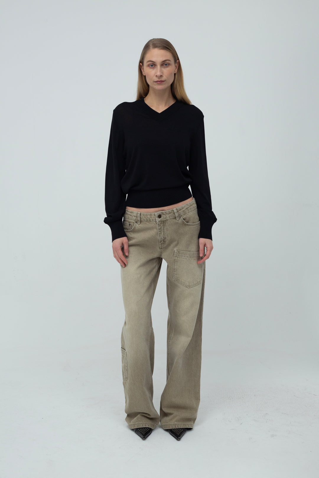 Deborah V-Neck Black