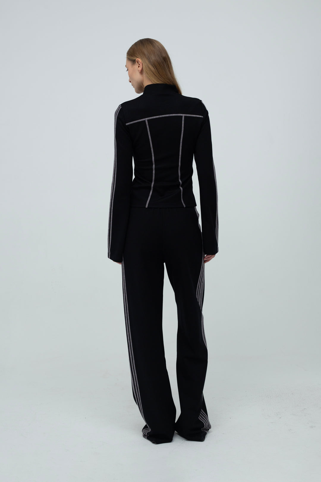 Zoe Track Blouse Black