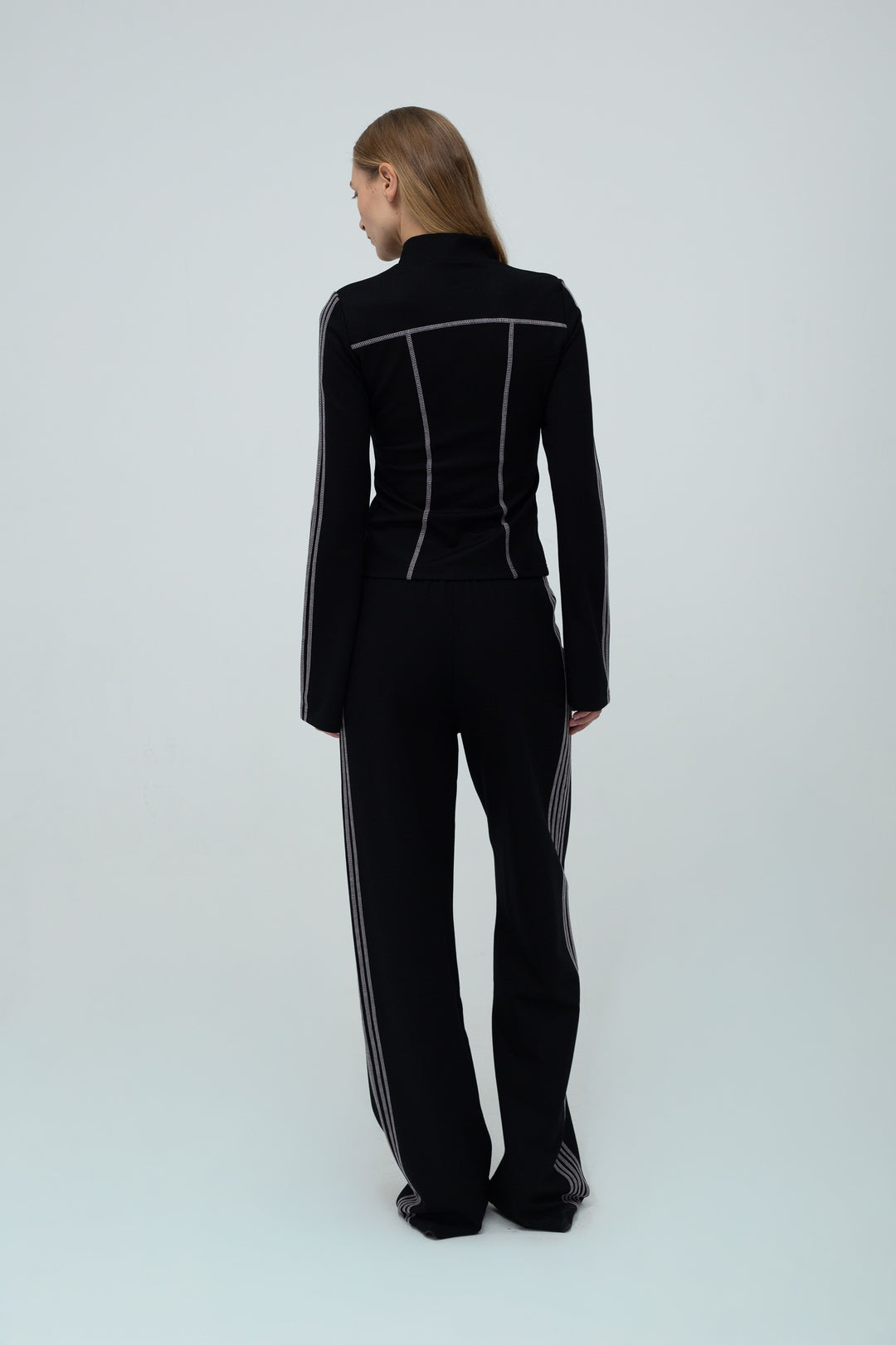 Zoe Track Blouse Black