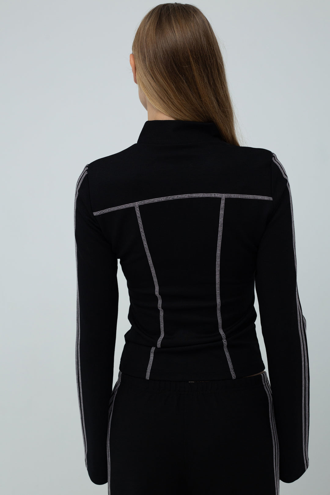 Zoe Track Blouse Black