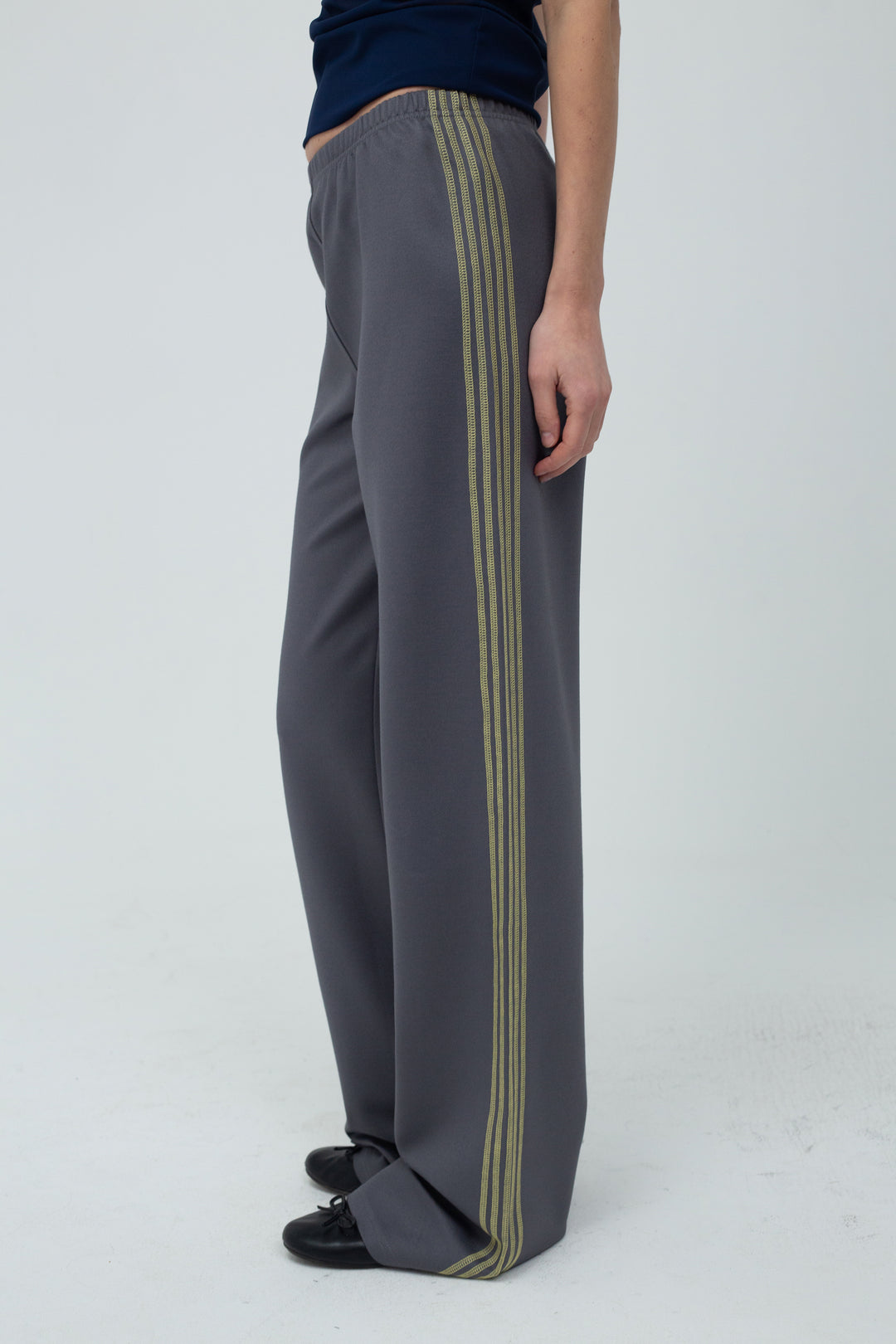 Ziggi Track Pants Grey/Light Yellow