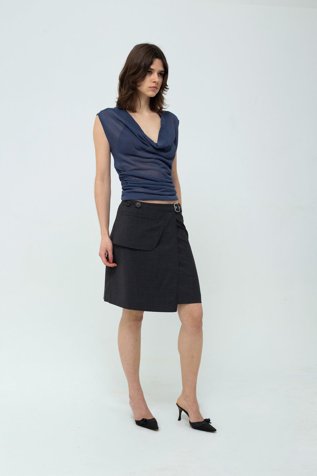 Alia Skirt Grey/Black