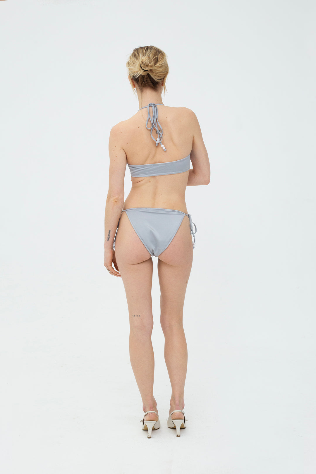 Isla Bikini Bottom Silver Shimmer