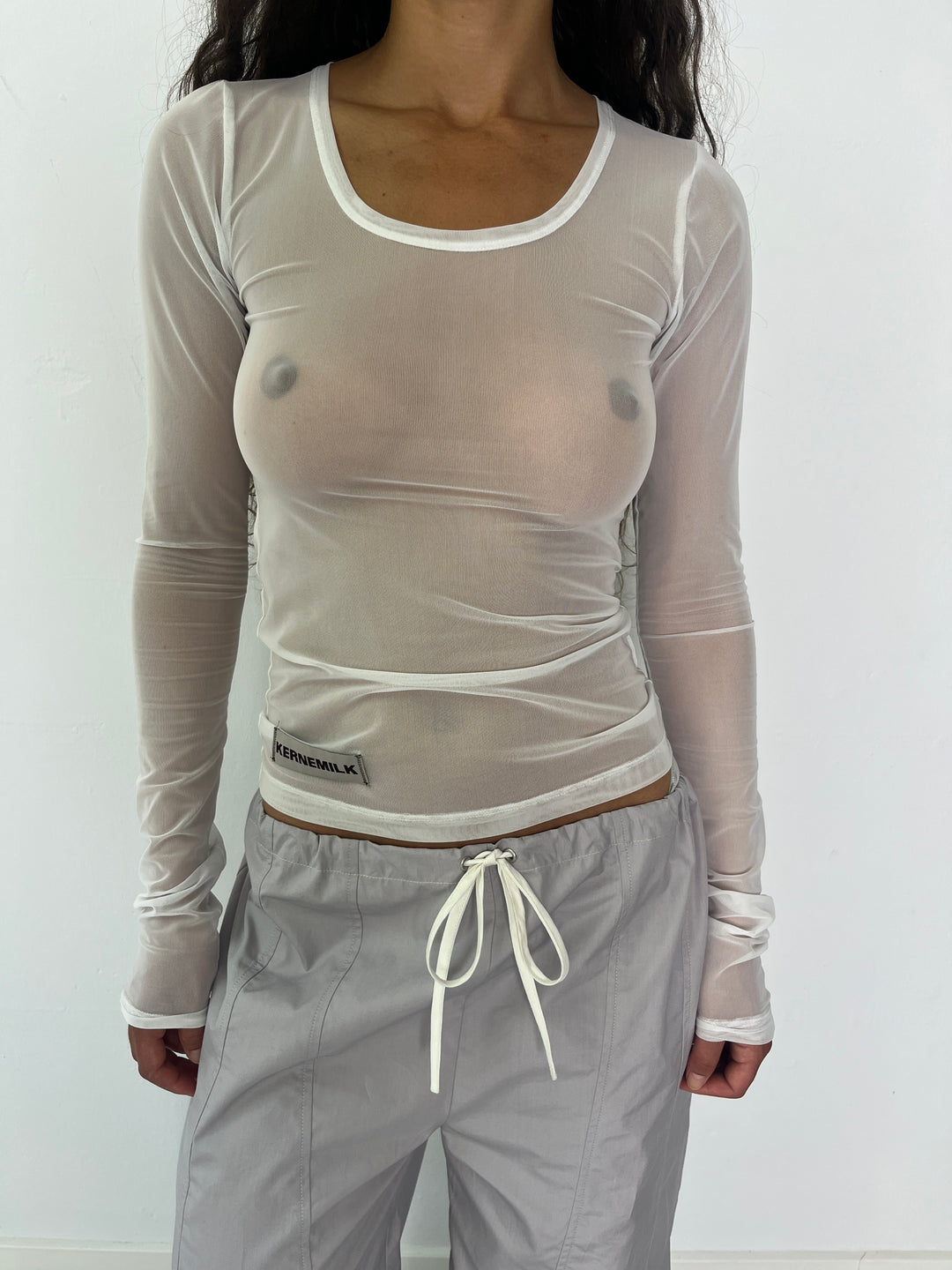 Java Blouse White Mesh