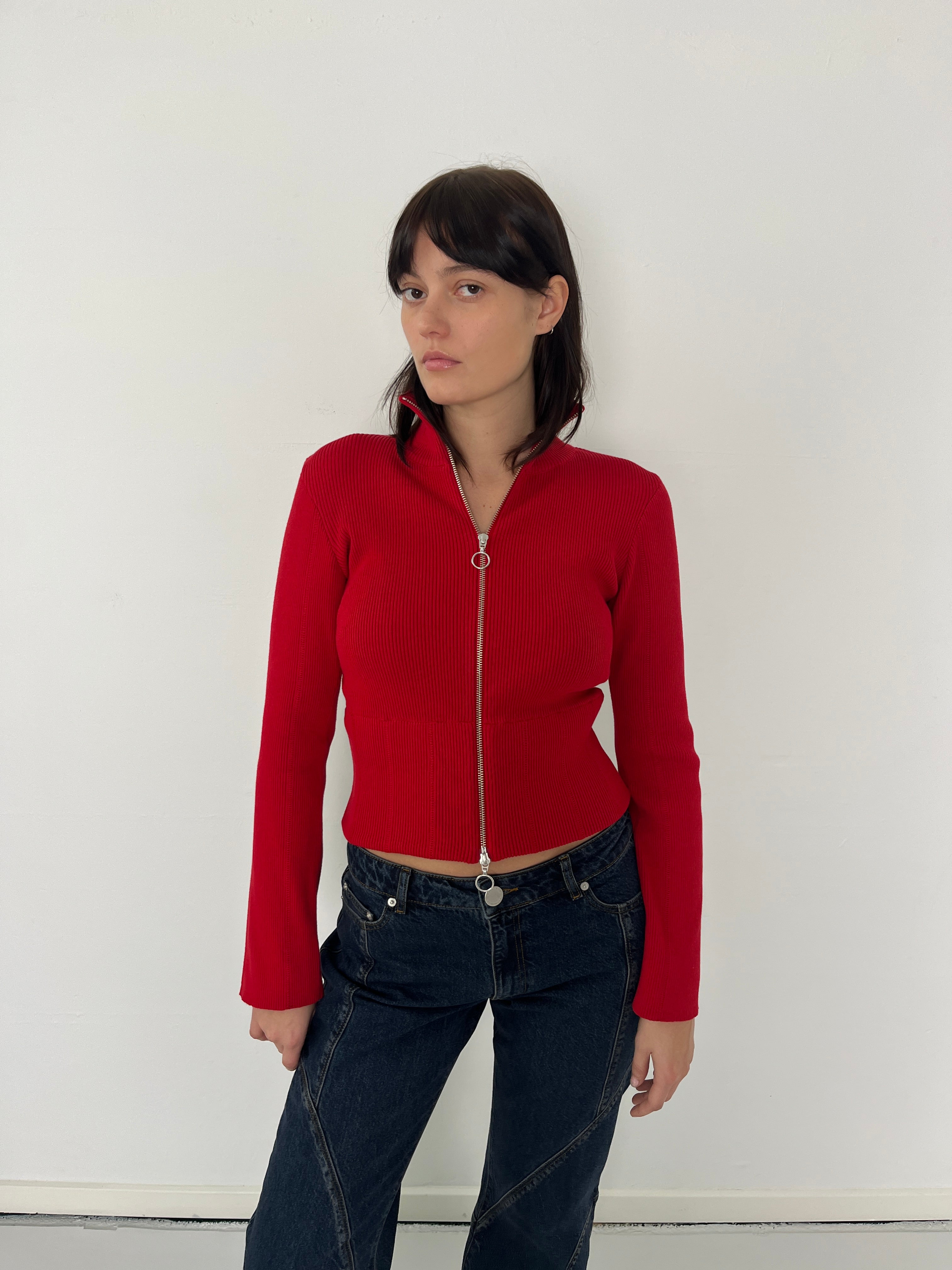 Shine Cardigan Red Wool Blend – Kernemilk