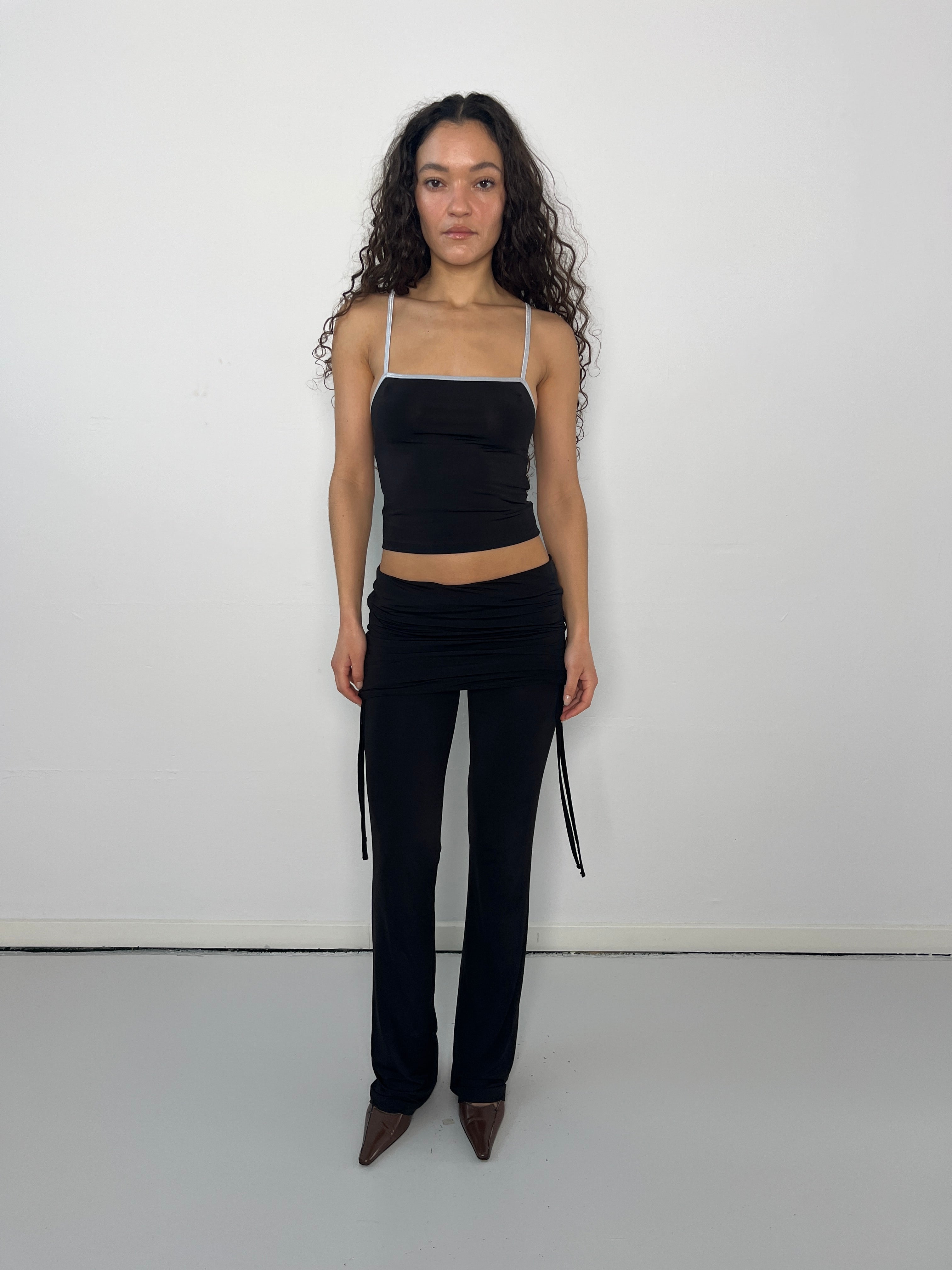 トップス andmary Gigi ribbon tops black Andmary Gigi ribbon tops black