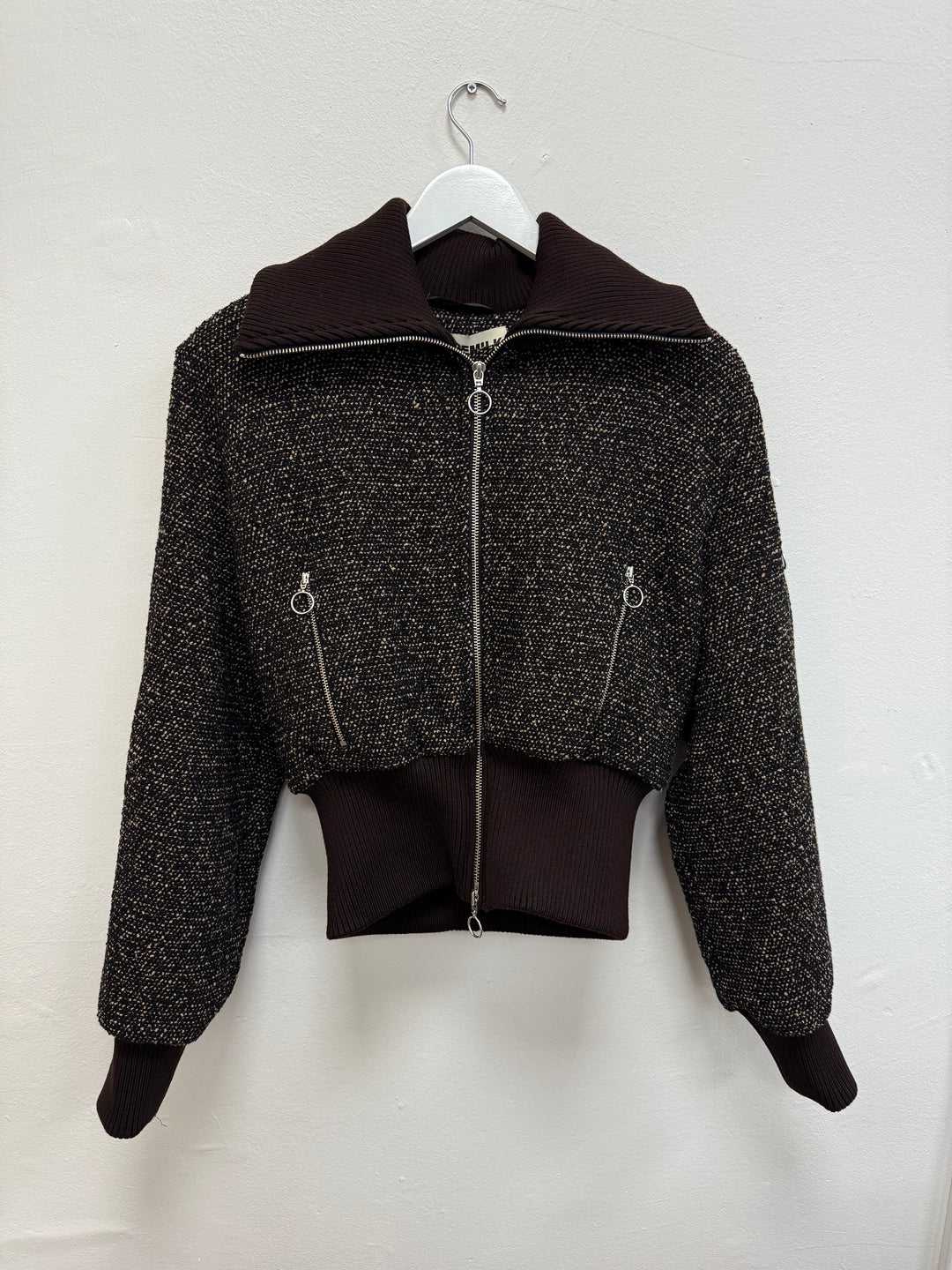 Jet Bomber Wool Dark Brown