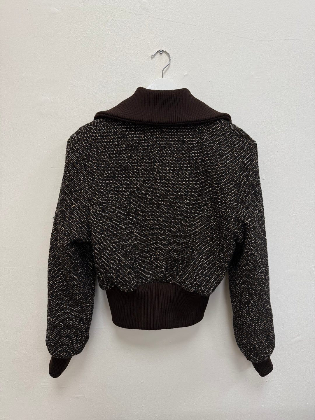 Jet Bomber Wool Dark Brown