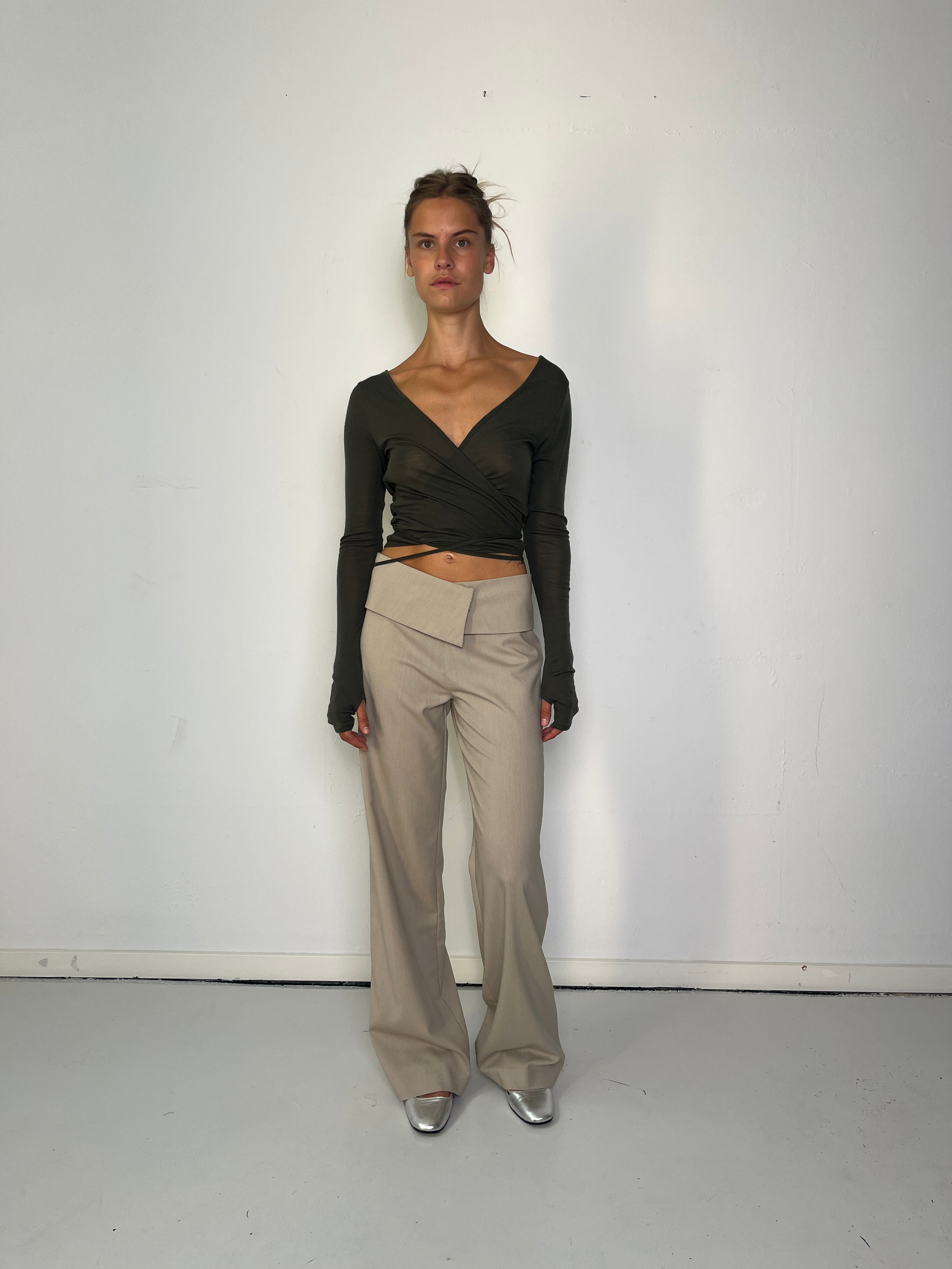 Ella Pants Sand W/O. Eyelets – Kernemilk