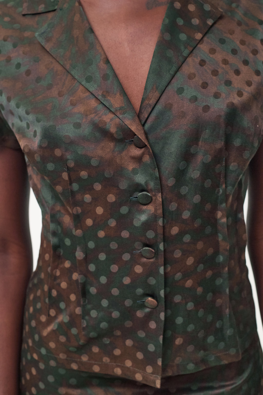 Mimi Shirt Brown Dot