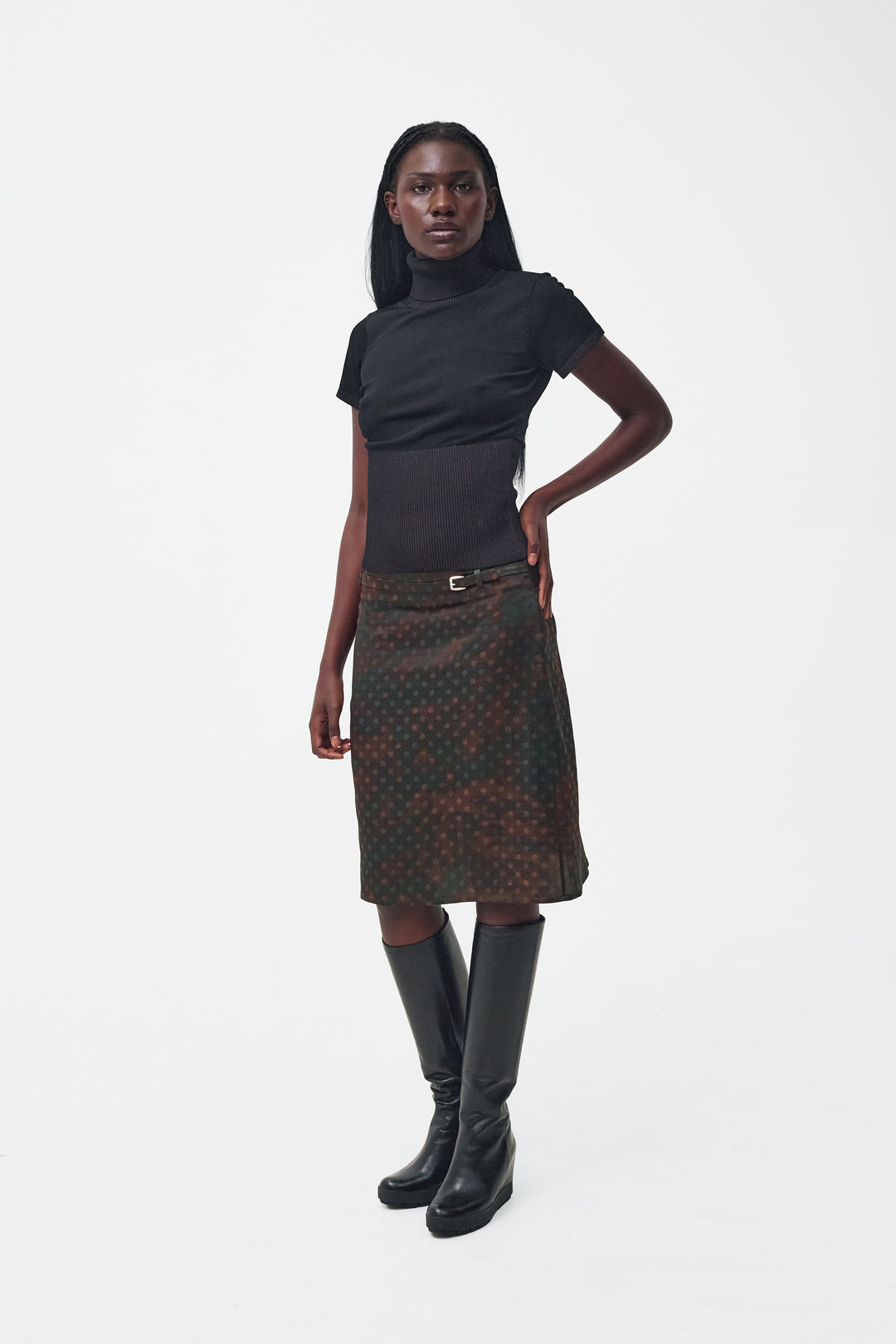 Lily Skirt Brown Dot