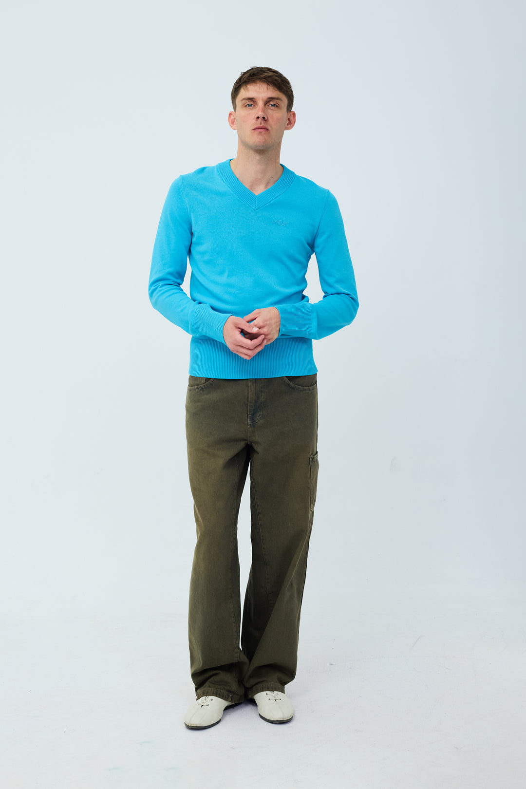 Deborah V-Neck Turquoise