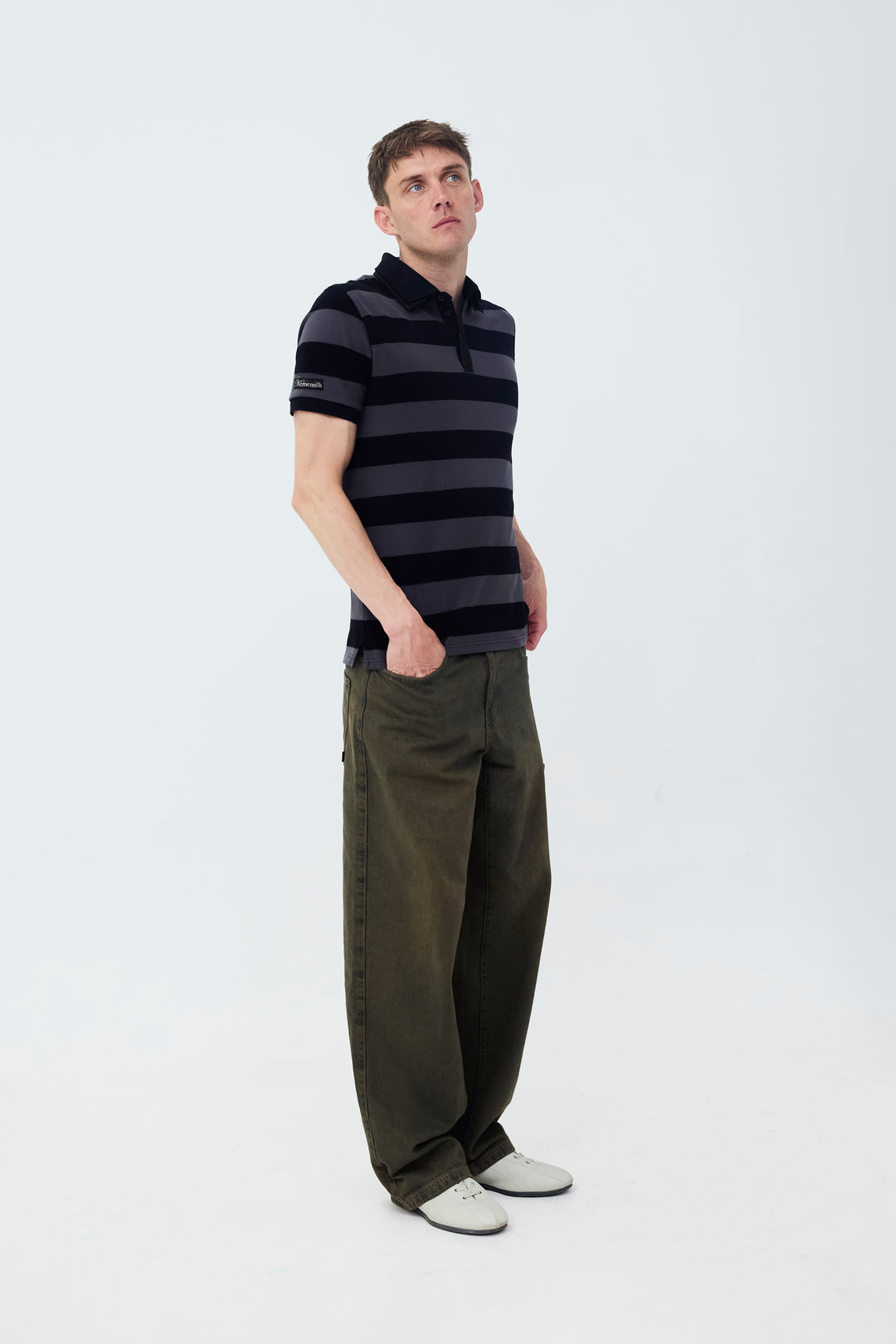 Louis Polo Short Sleeve Grey/Black