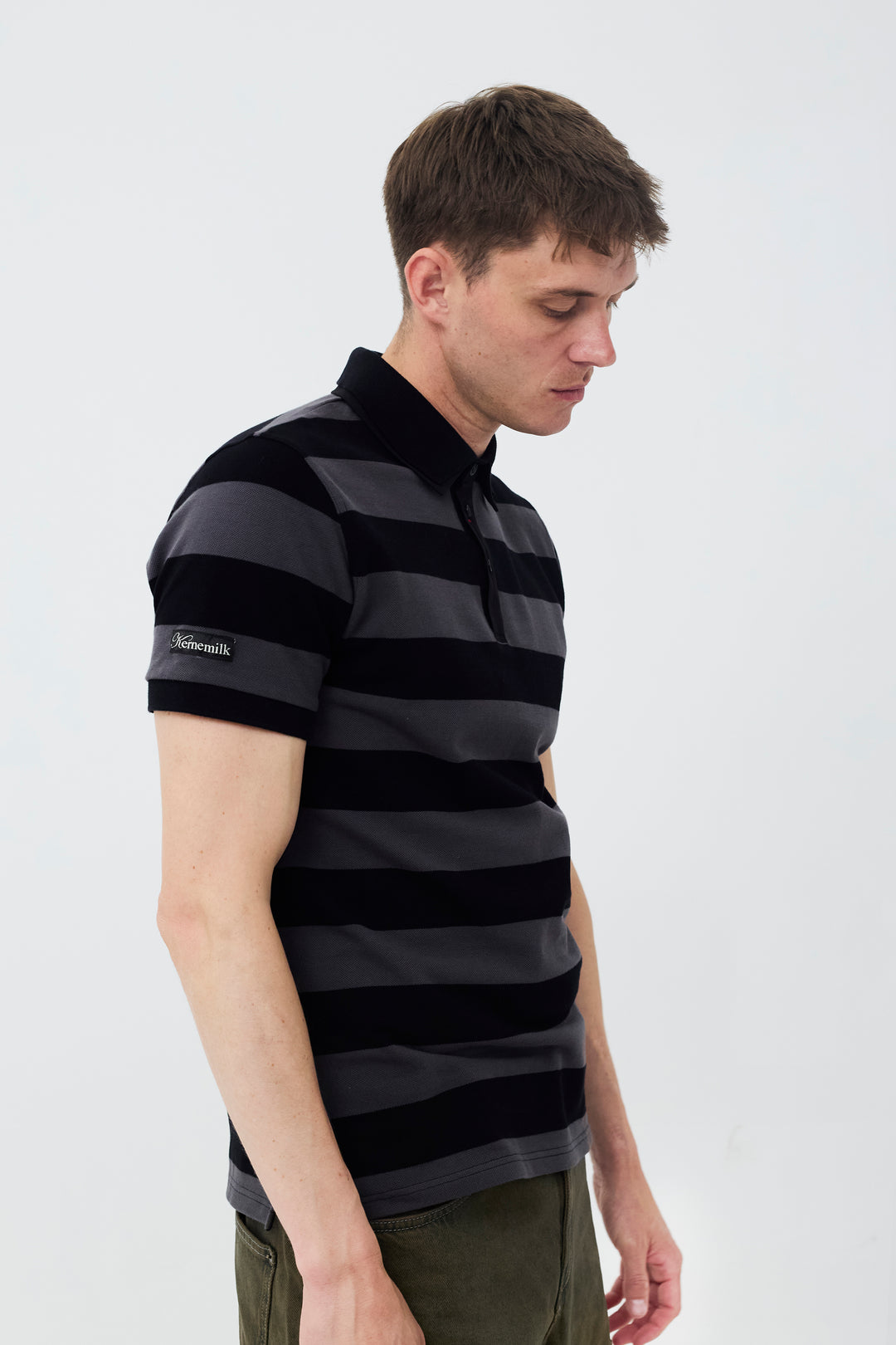 Louis Polo Short Sleeve Grey/Black