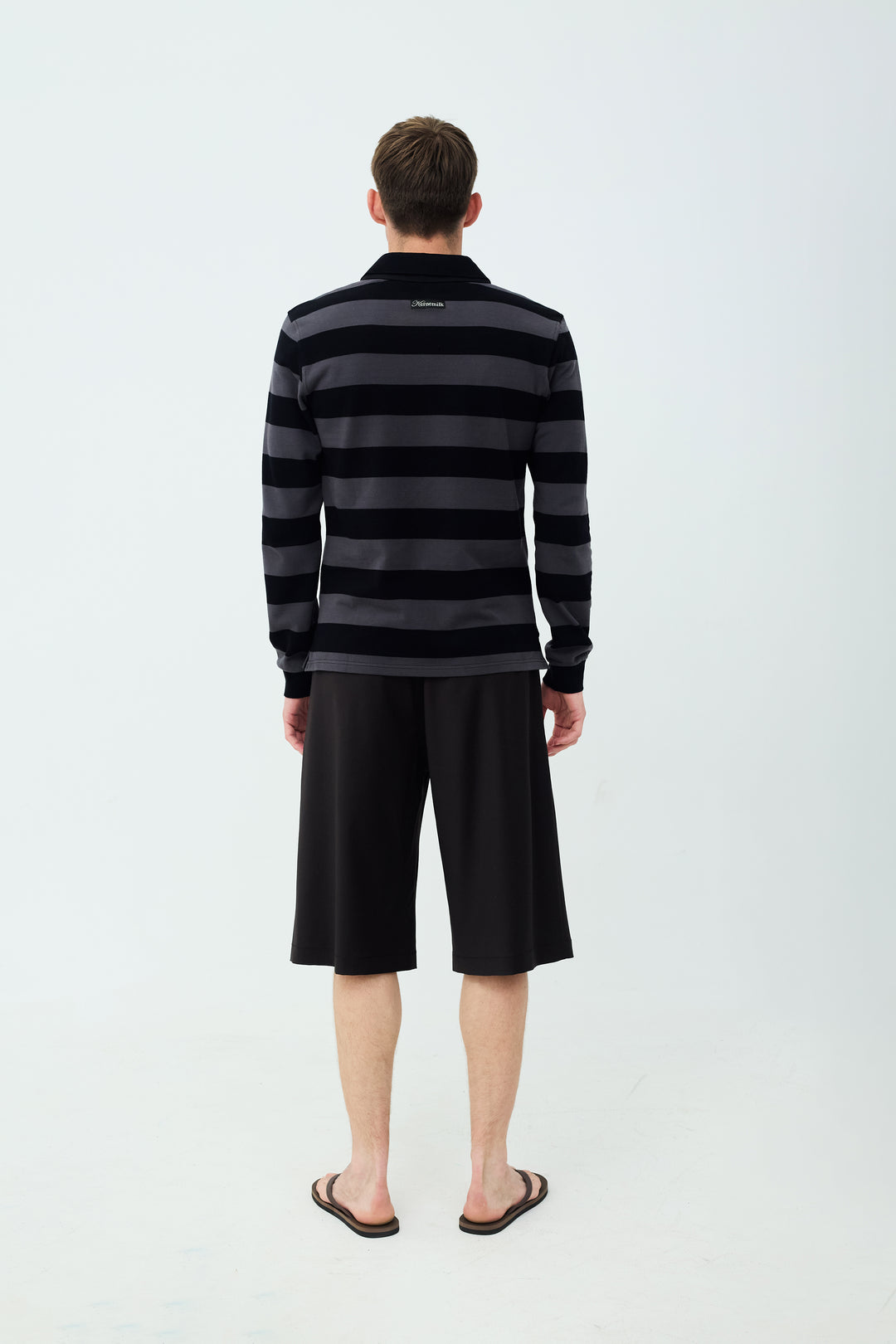 Louis Polo Long Sleeve Grey/Black