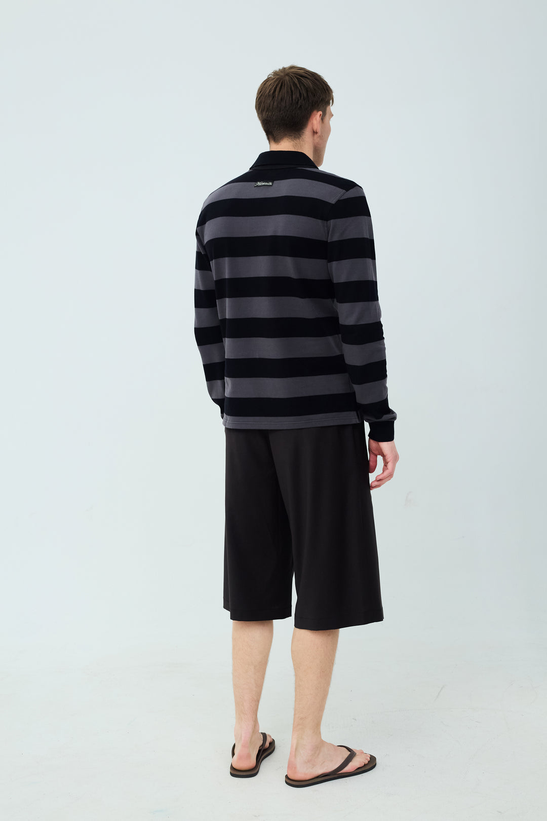 Louis Polo Long Sleeve Grey/Black
