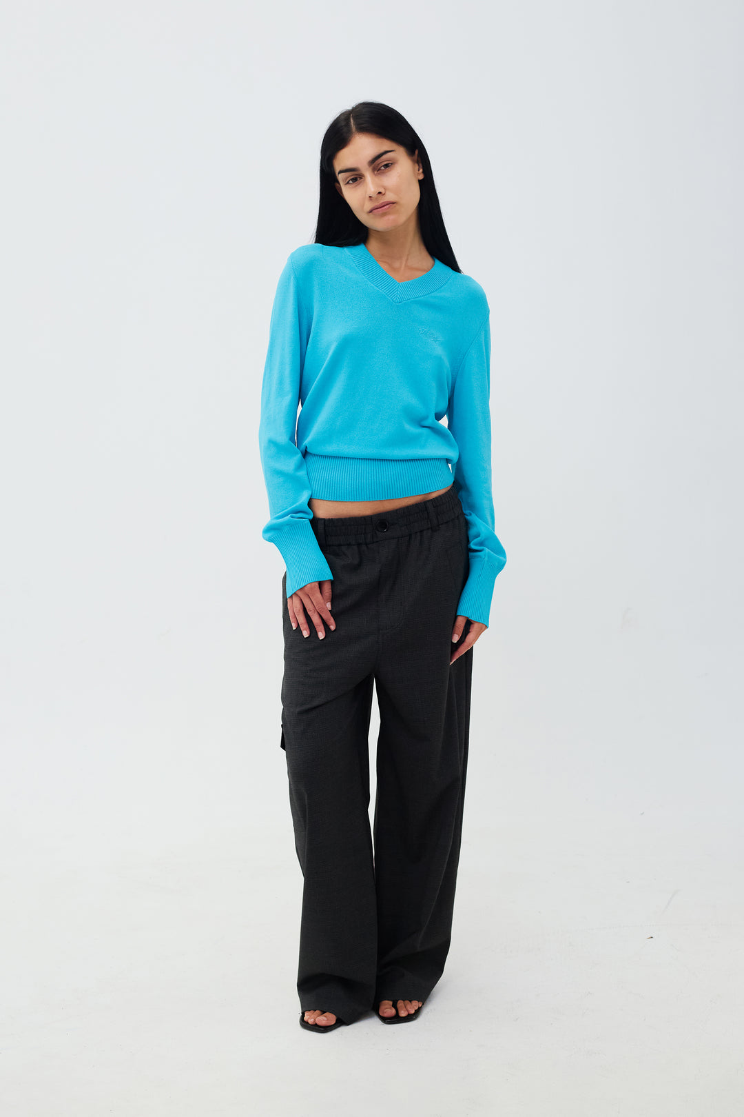 Deborah V-Neck Turquoise