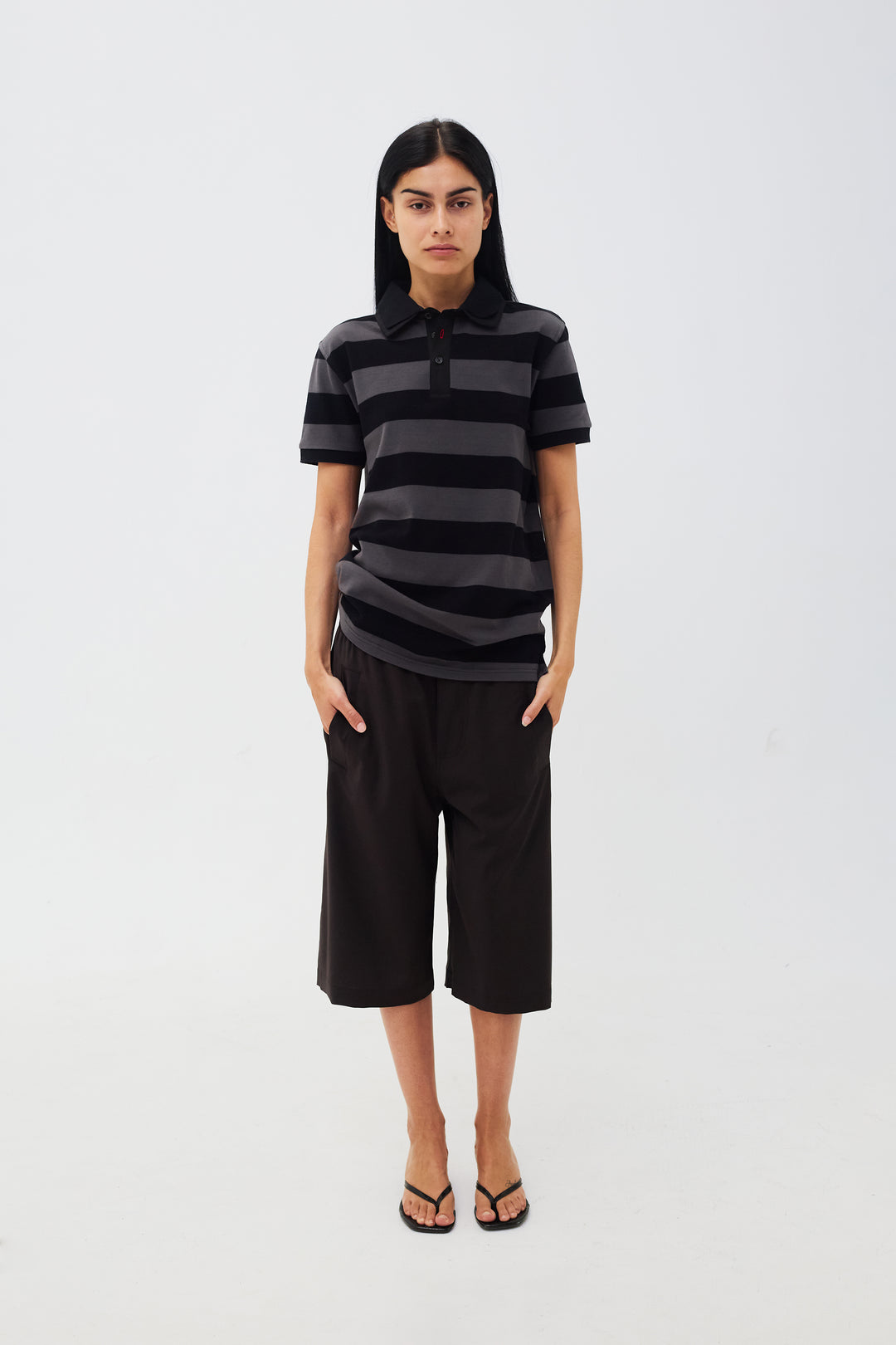Louis Polo Short Sleeve Grey/Black