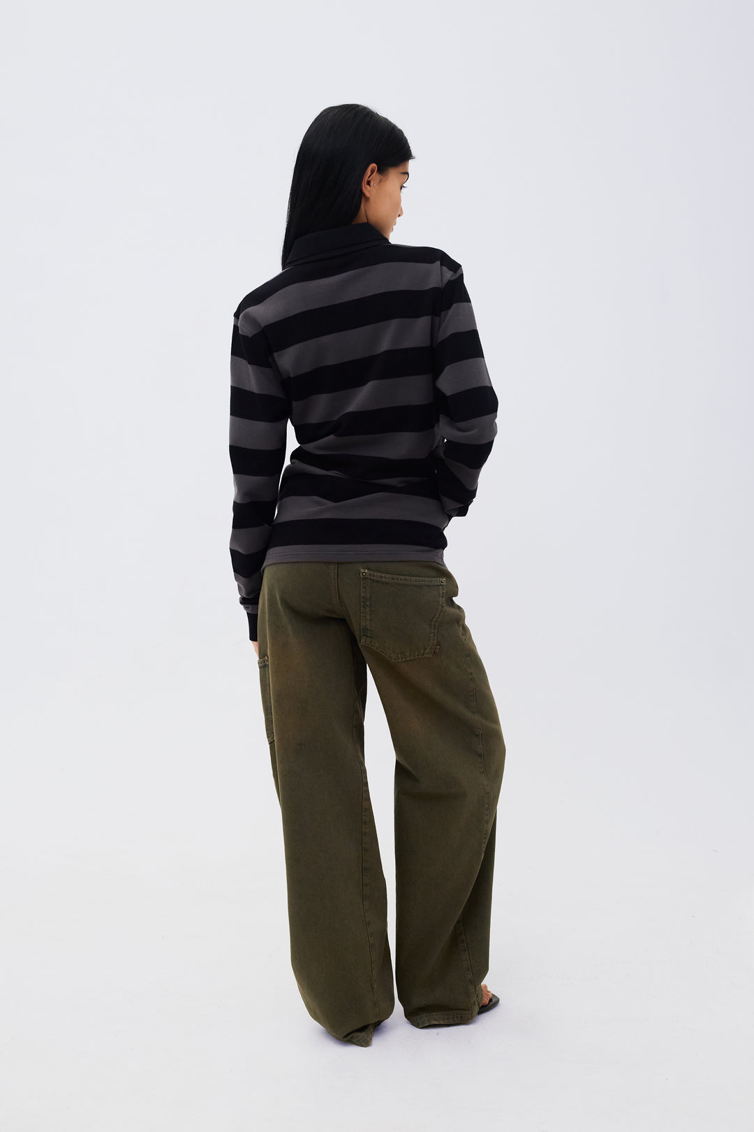Louis Polo Long Sleeve Grey/Black