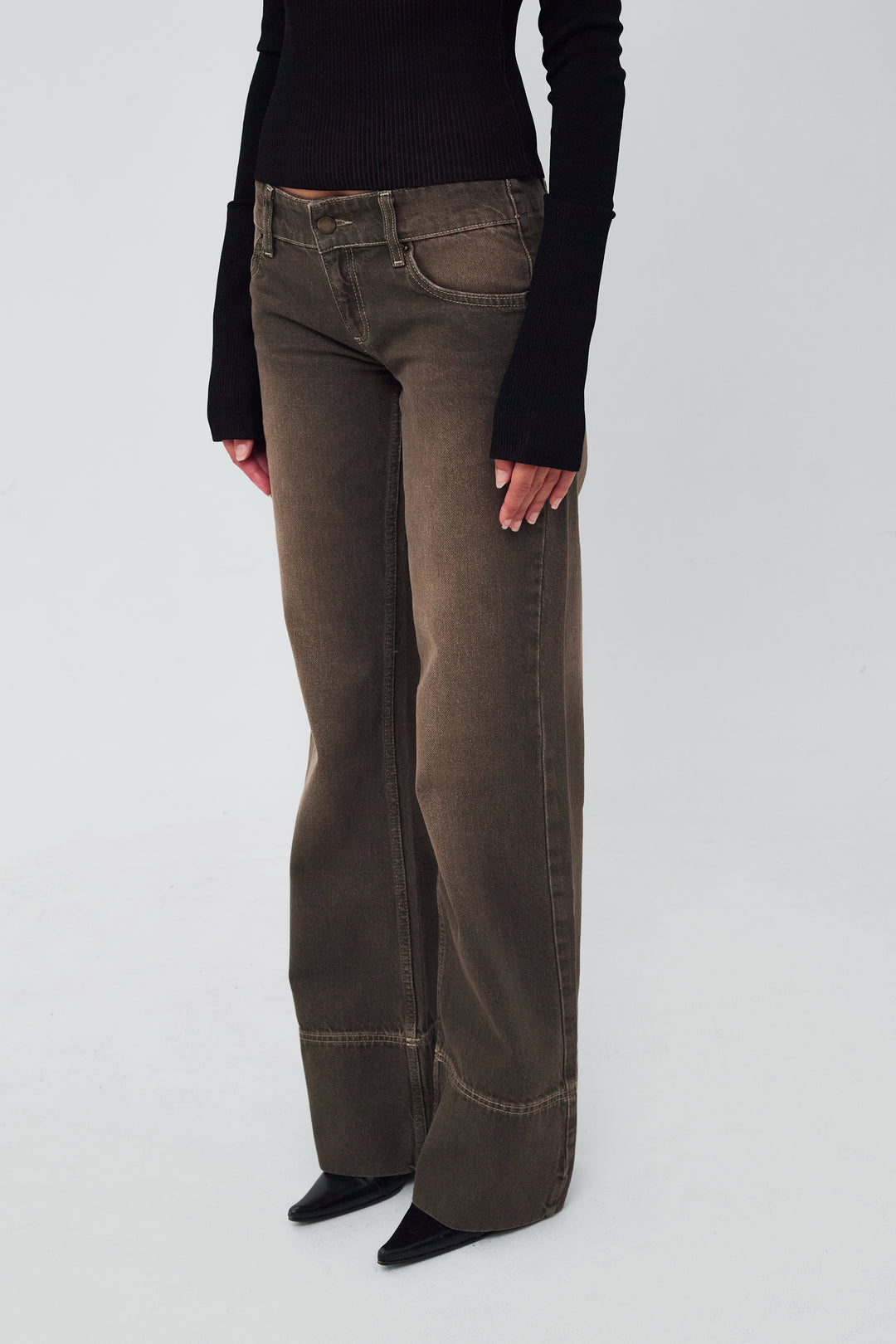 Karli Jeans Dusty Green