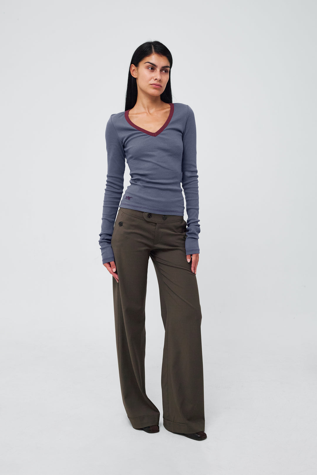 Lima Blouse Dusty Blue