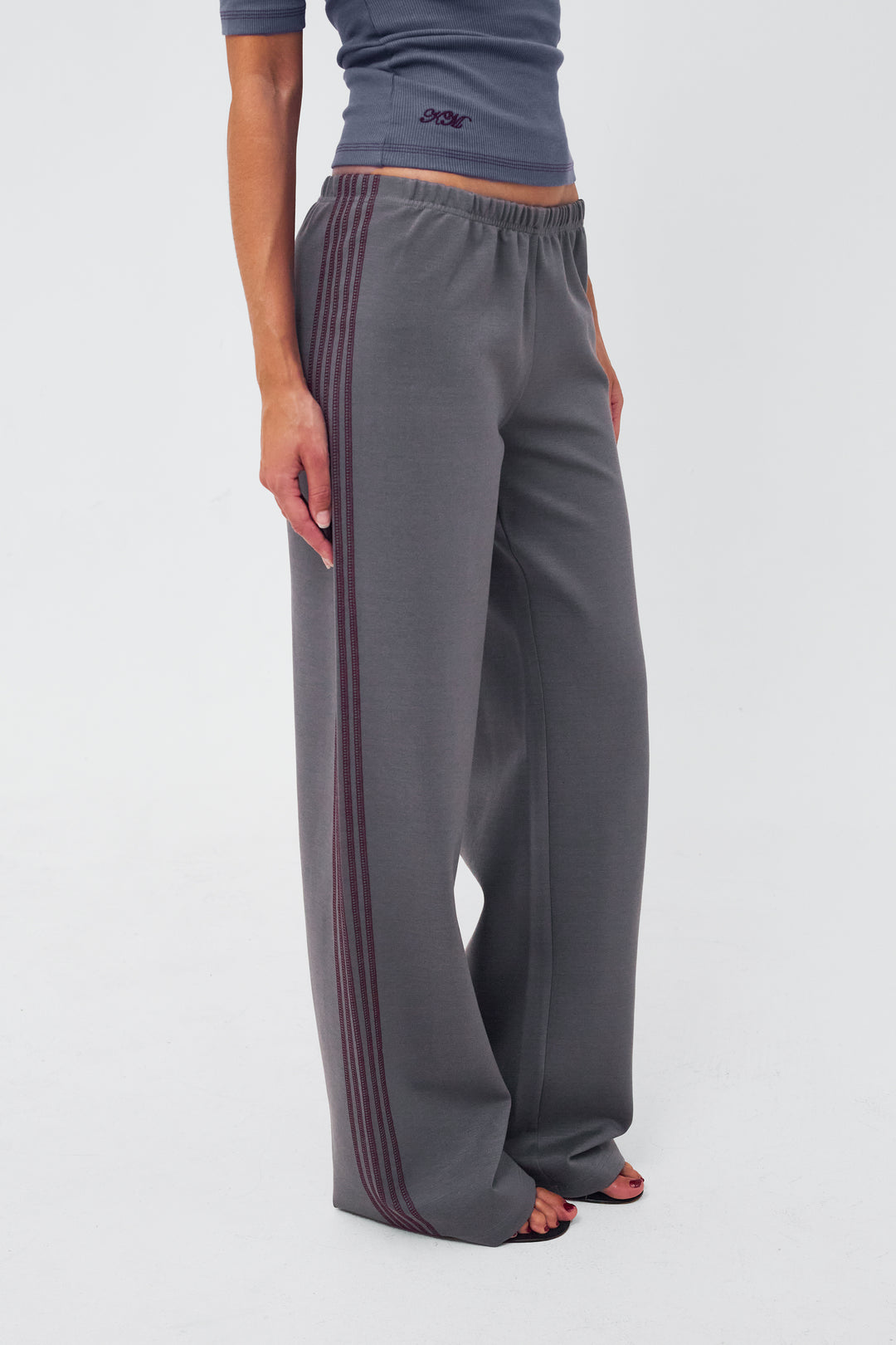 Ziggi Track Pants Grey/Deep Red