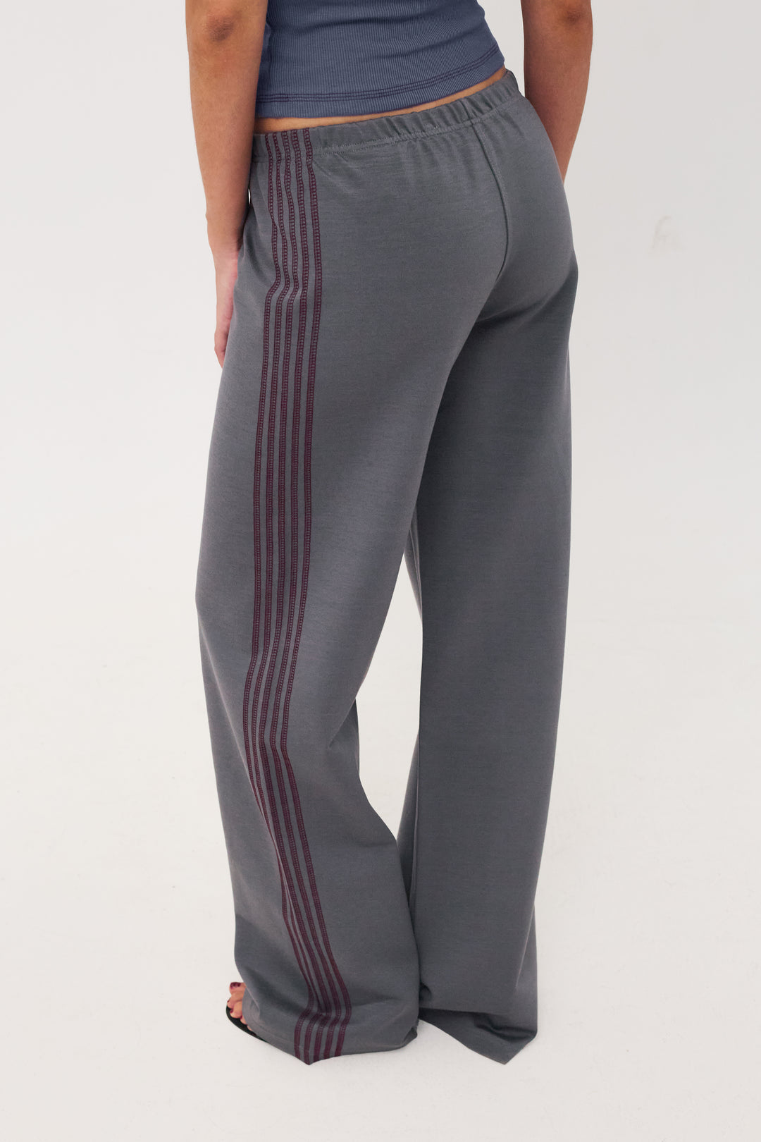 Ziggi Track Pants Grey/Deep Red