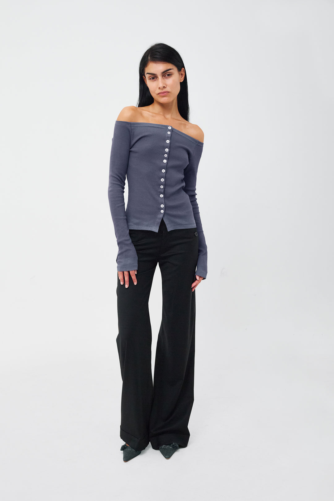 Matilda Cardigan Dusty Blue