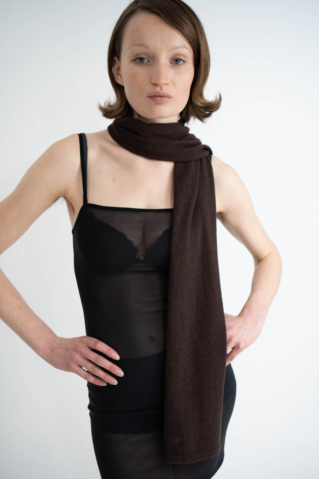 Lola Scarf Dark Brown