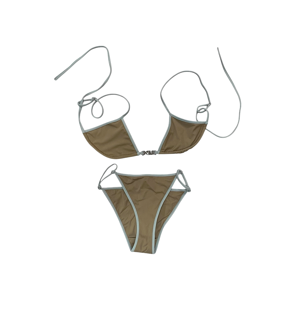 Cassi Bikini Bottom Beige/Grey