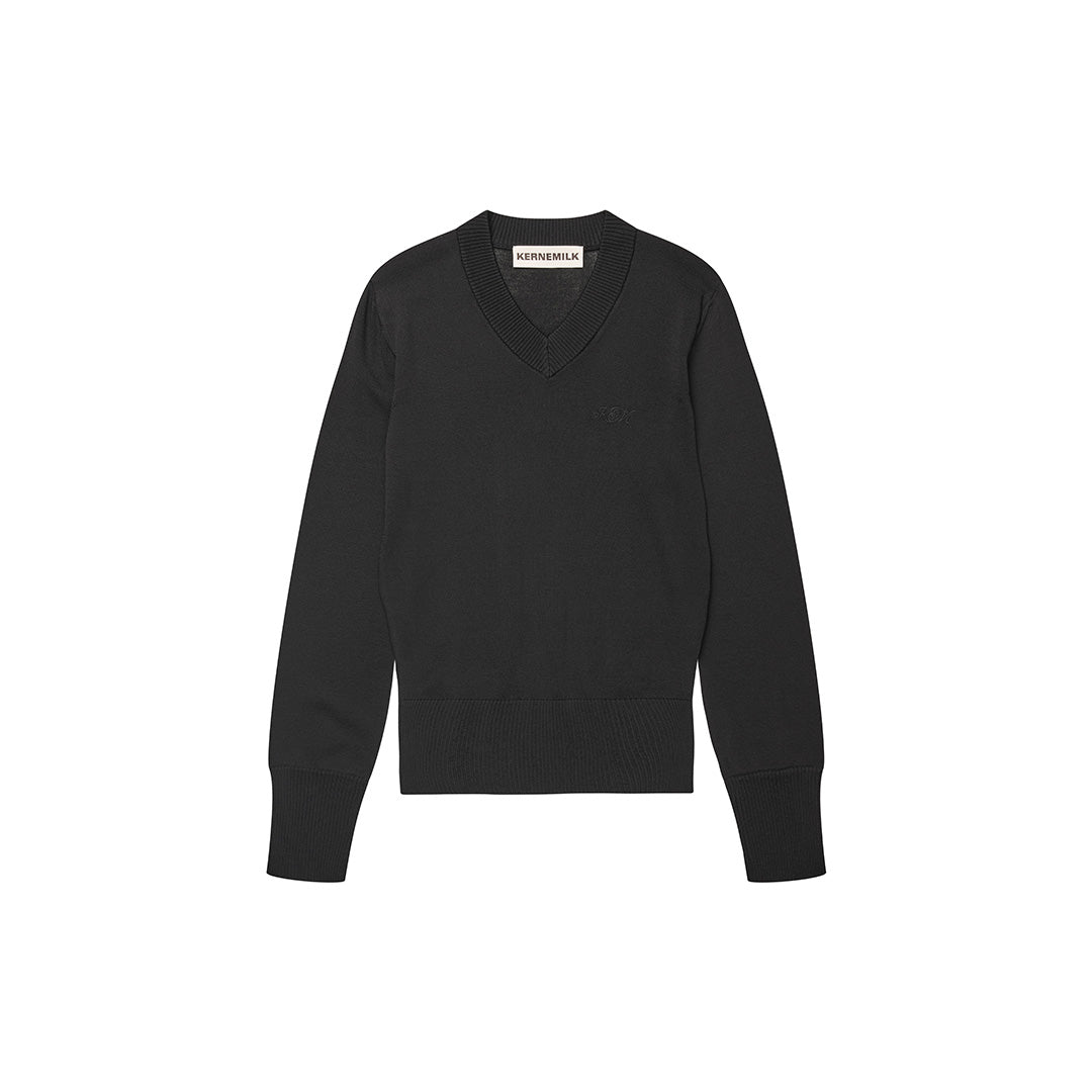 Deborah V-Neck Black