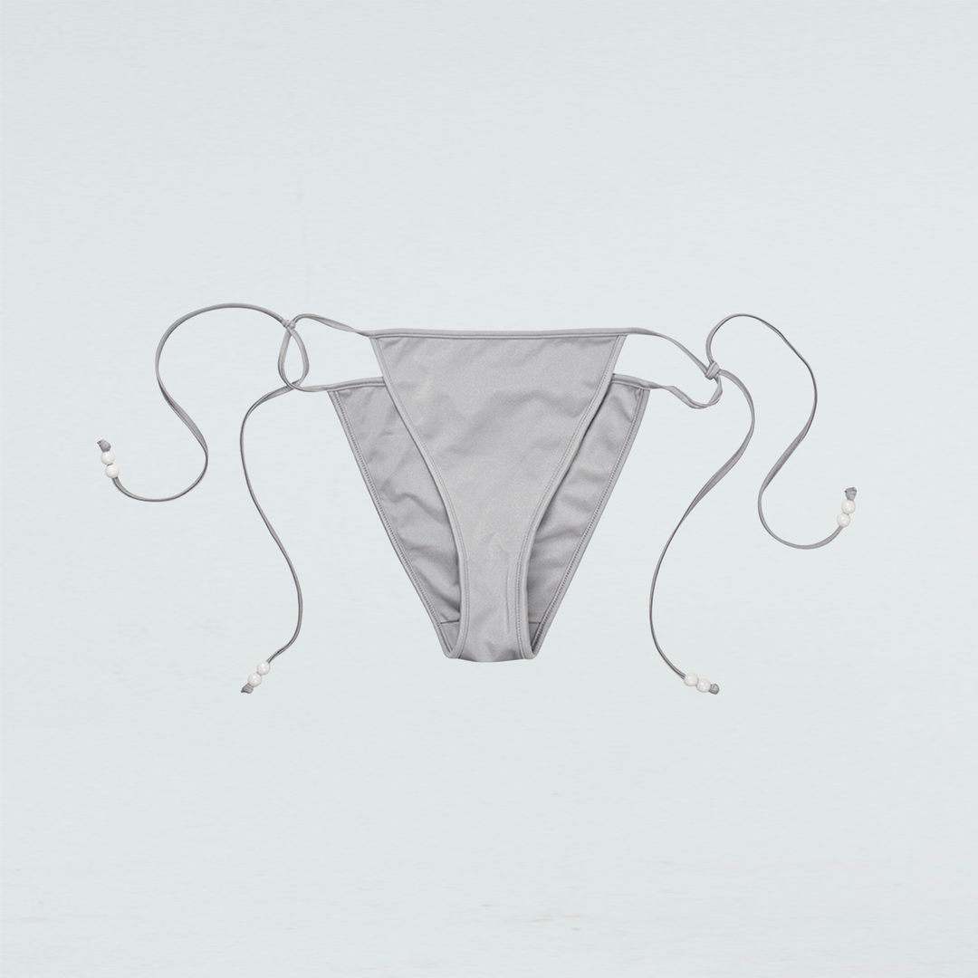 Isla Bikini Bottom Silver Shimmer