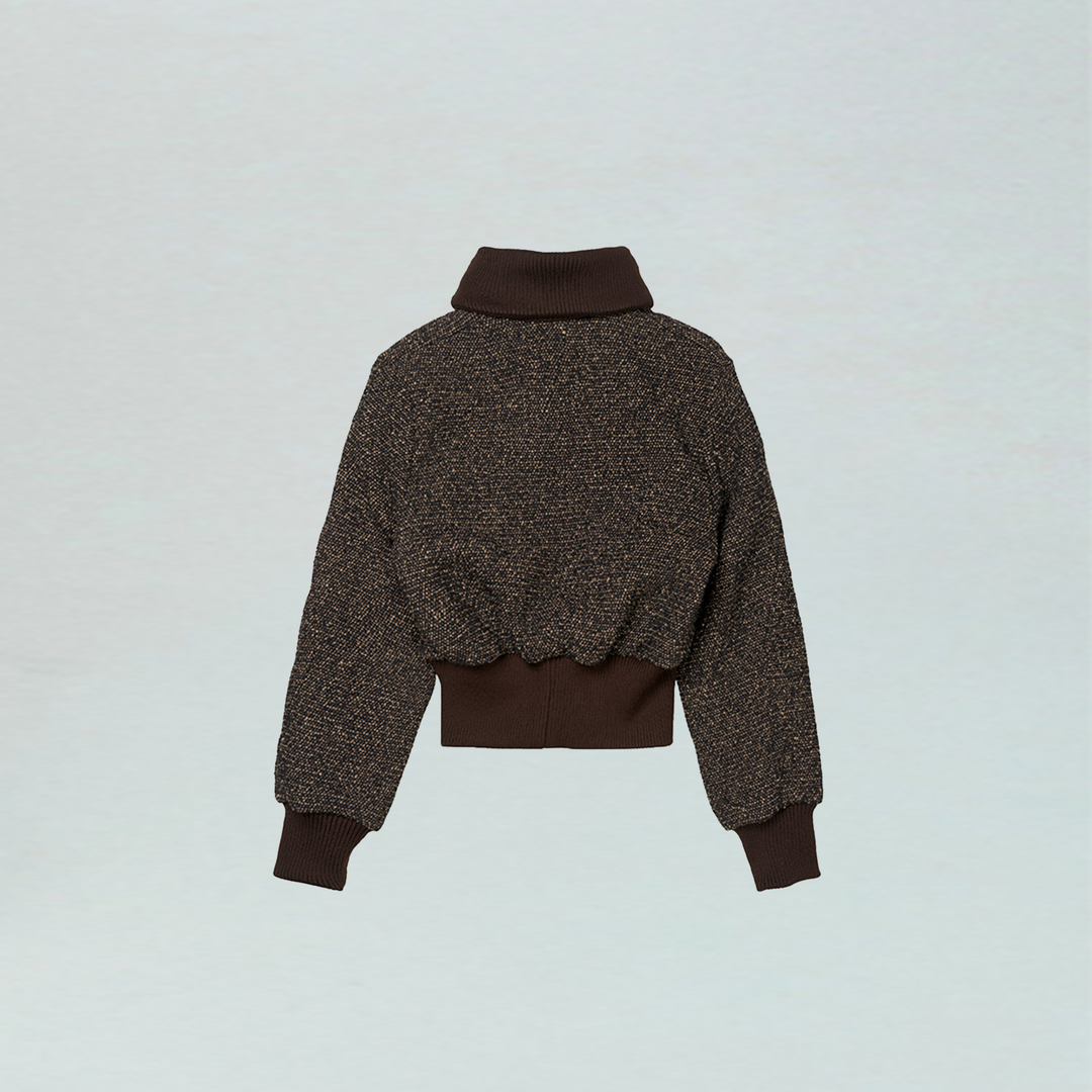 Jet Bomber Wool Dark Brown