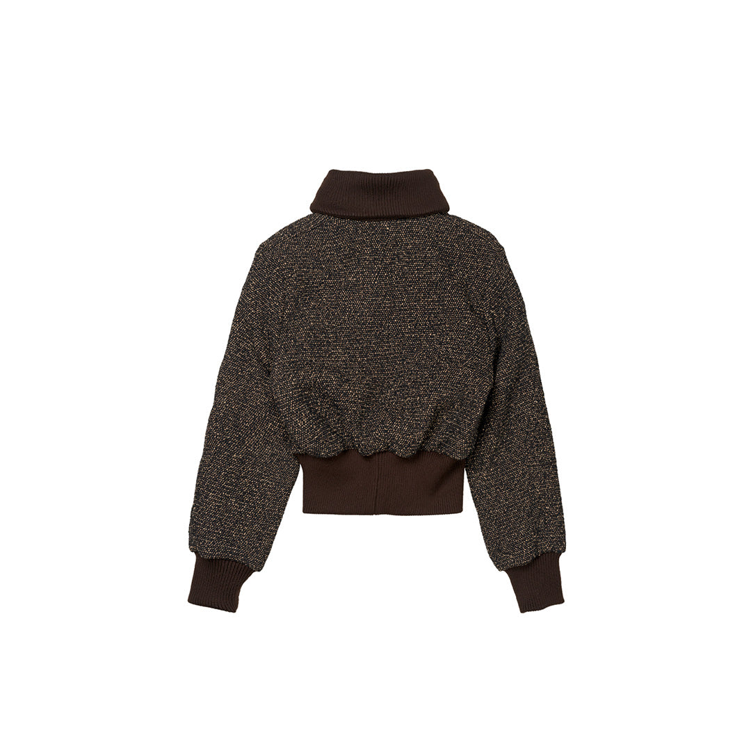 Jet Bomber Wool Dark Brown