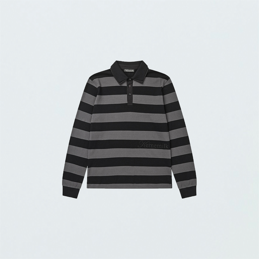 Louis Polo Long Sleeve Grey/Black