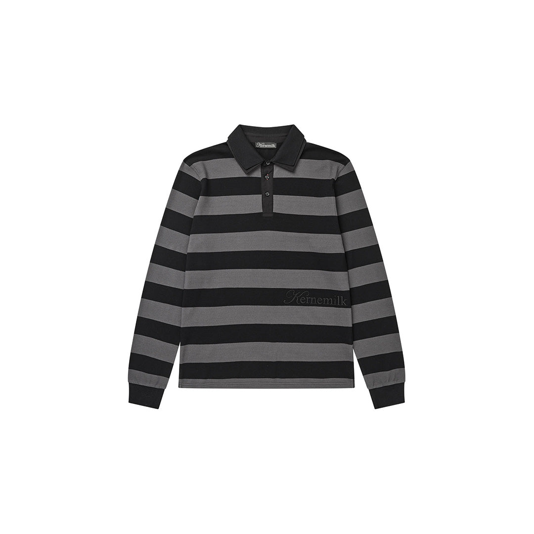 Louis Polo Long Sleeve Grey/Black