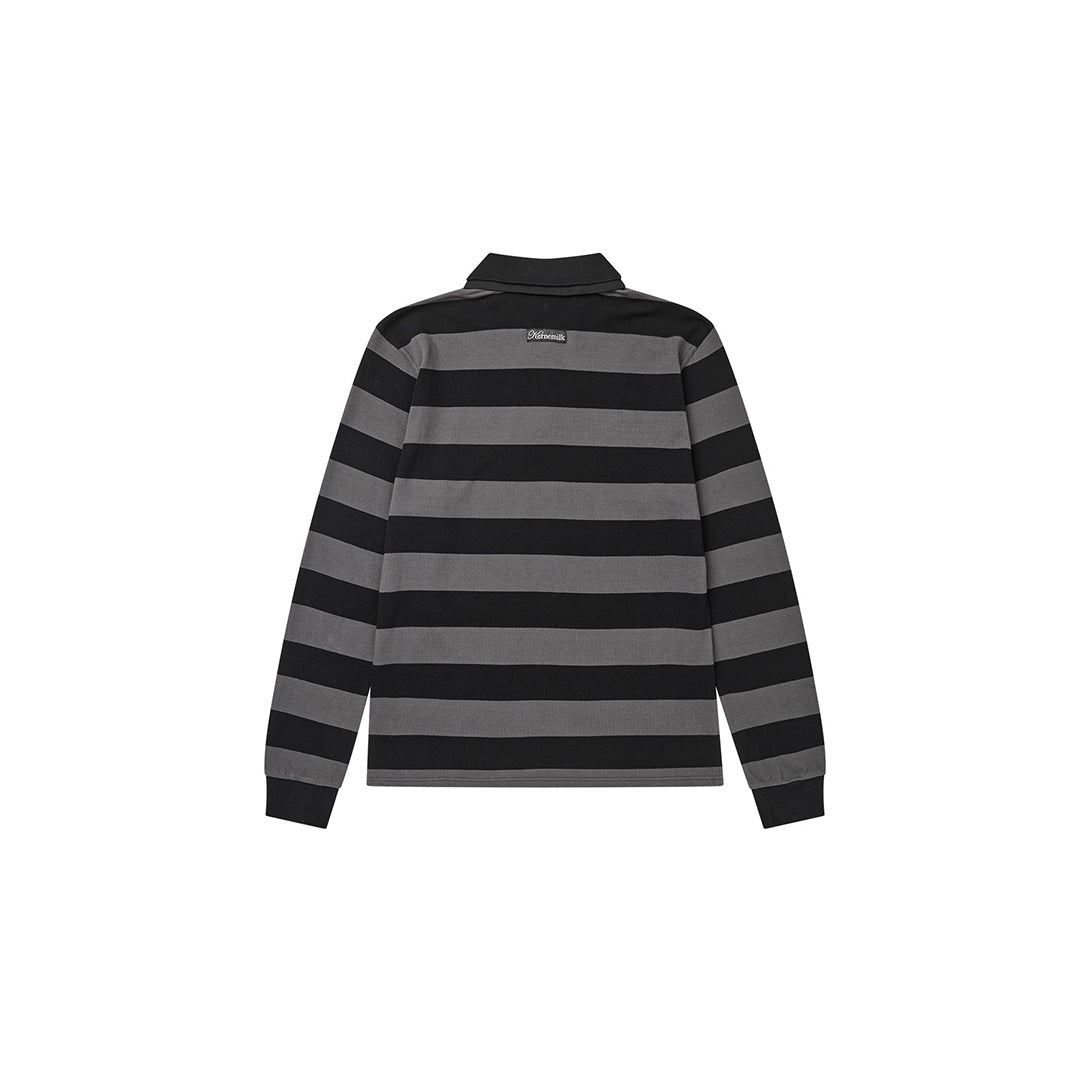 Louis Polo Long Sleeve Grey/Black
