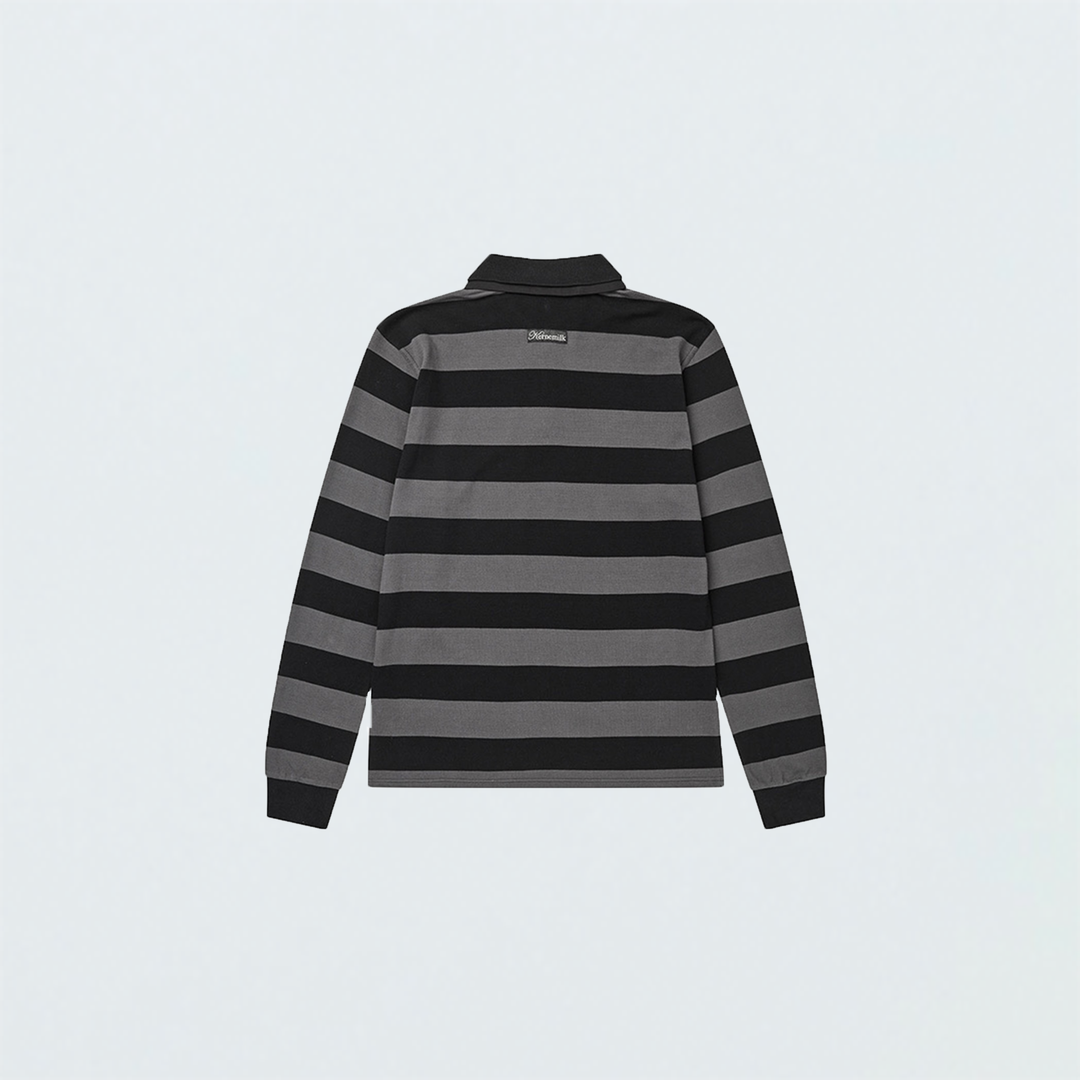 Louis Polo Long Sleeve Grey/Black