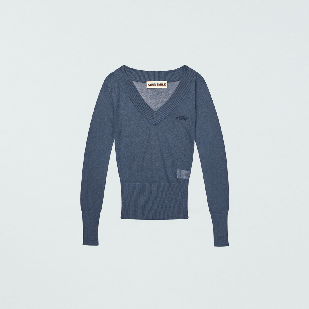 Sima V-Neck Ocean Blue