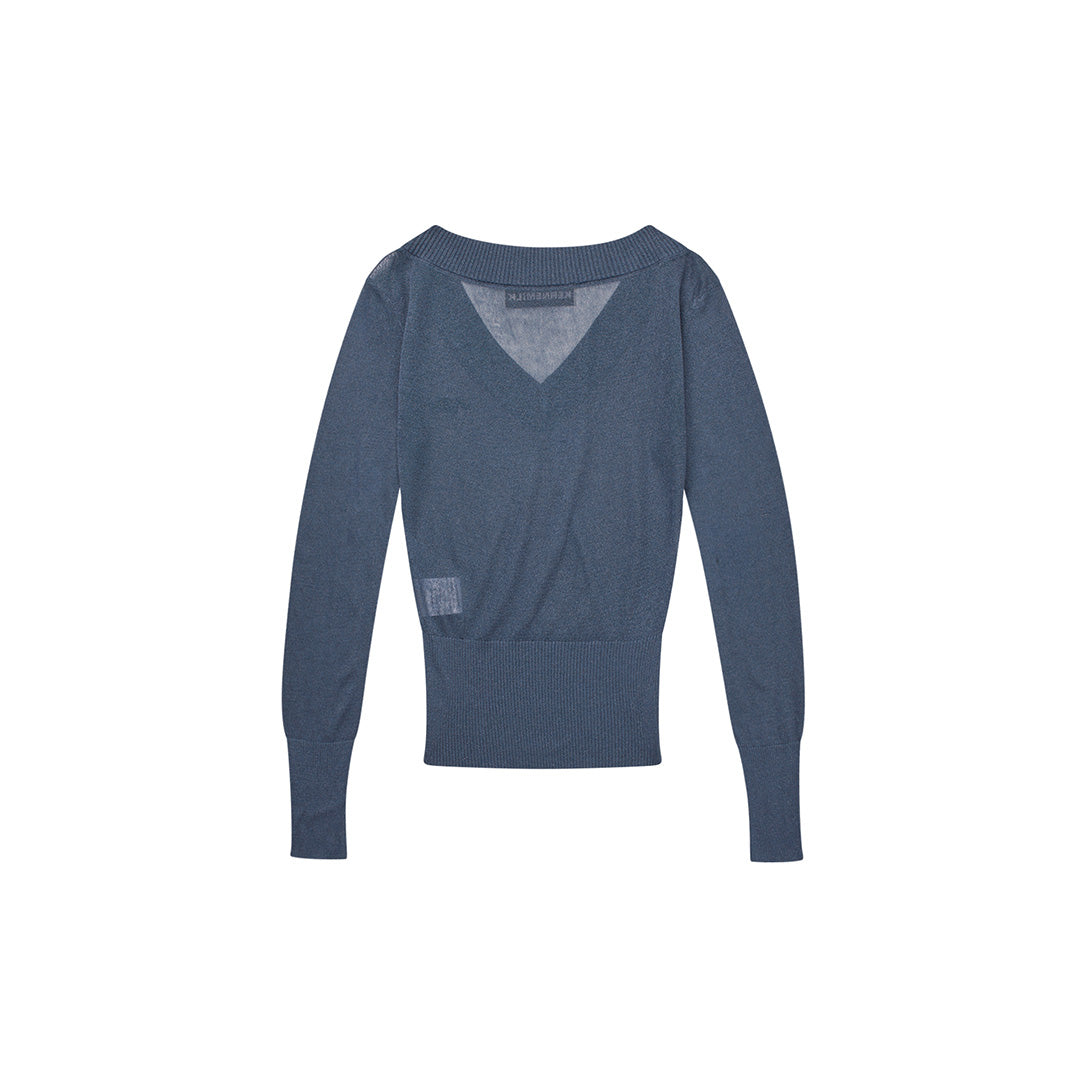 Sima V-Neck Ocean Blue