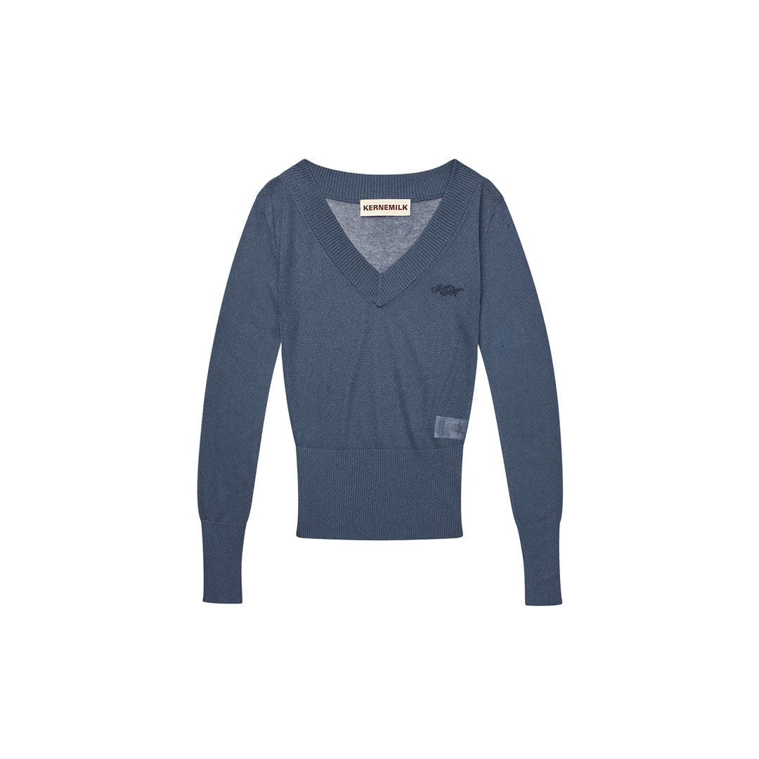 Sima V-Neck Ocean Blue