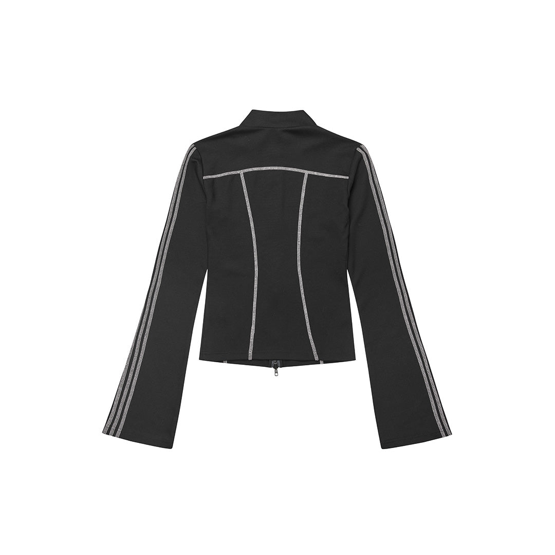 Zoe Track Blouse Black